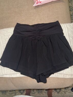 aerie maternity Black Layered Ruffle Skort Shorts